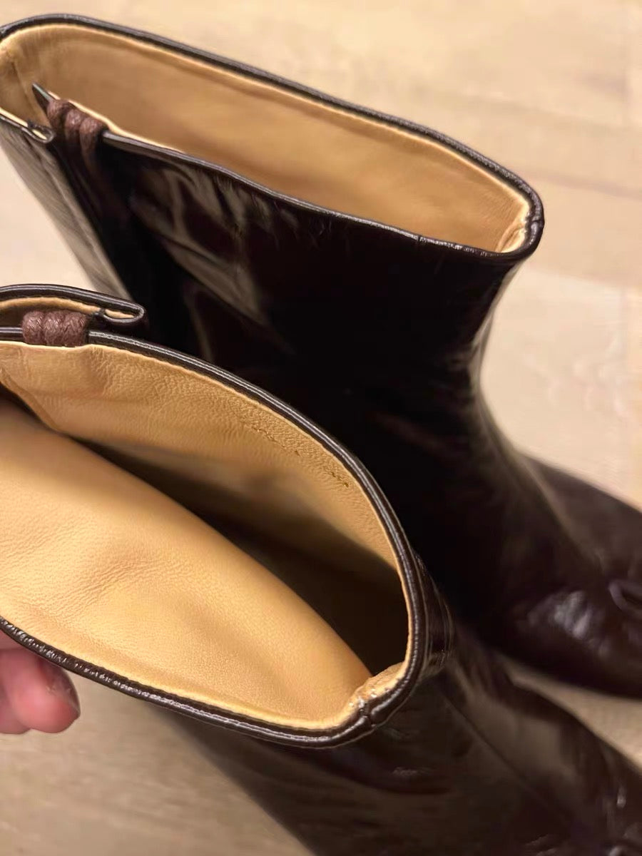 Maison Margiela brown leather boots - Private property 