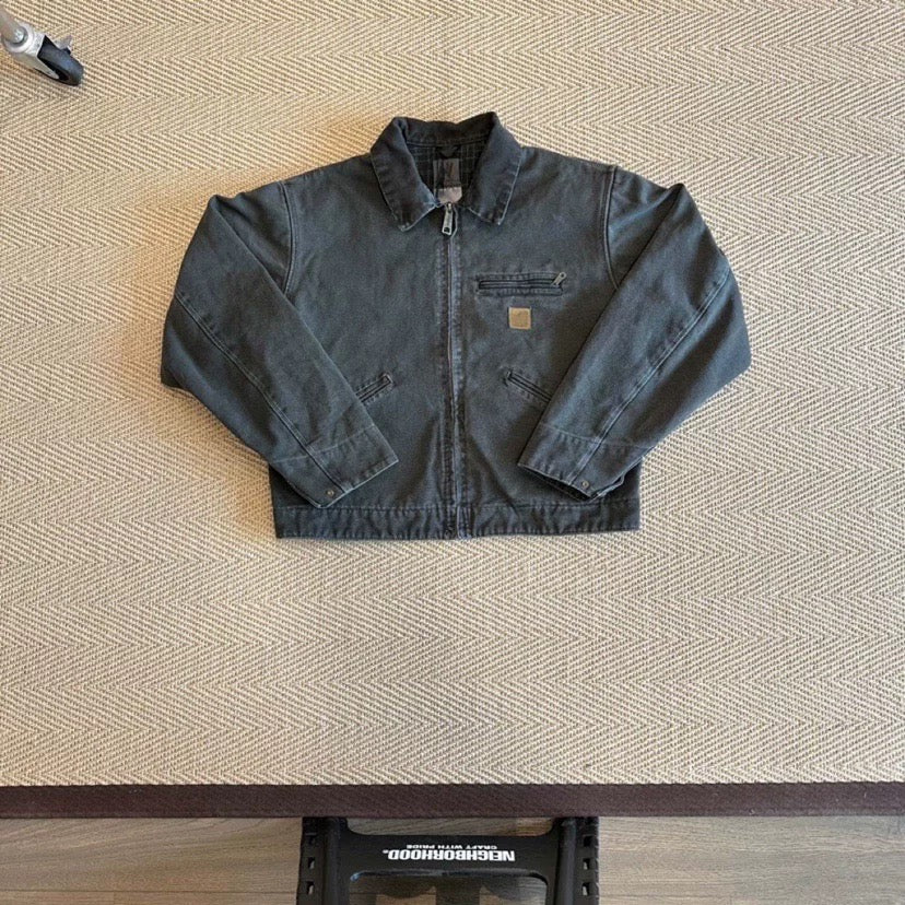 Dark black denim wash Carhart jacket