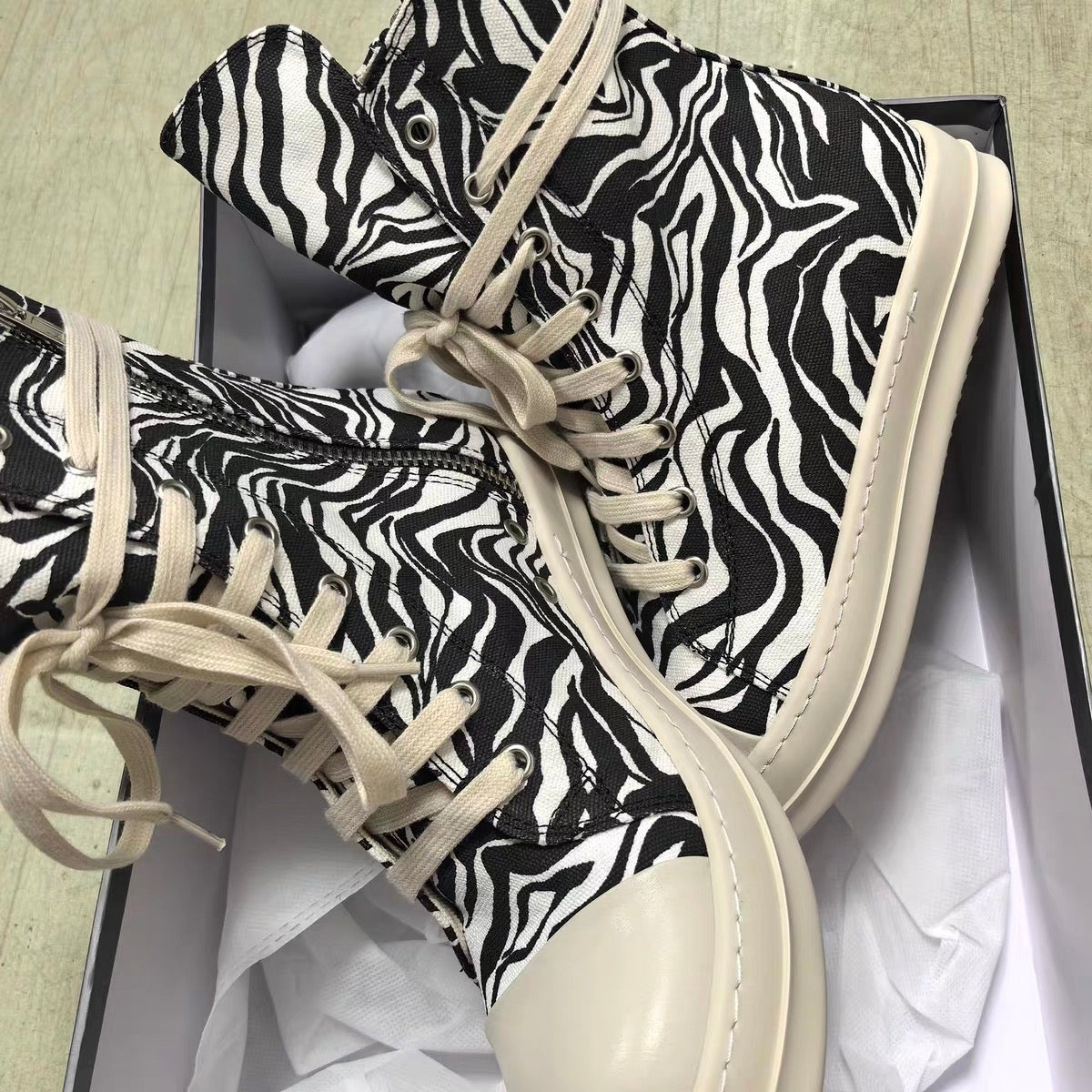 Rick Owens ramones high tops jumbo laces - Private property 