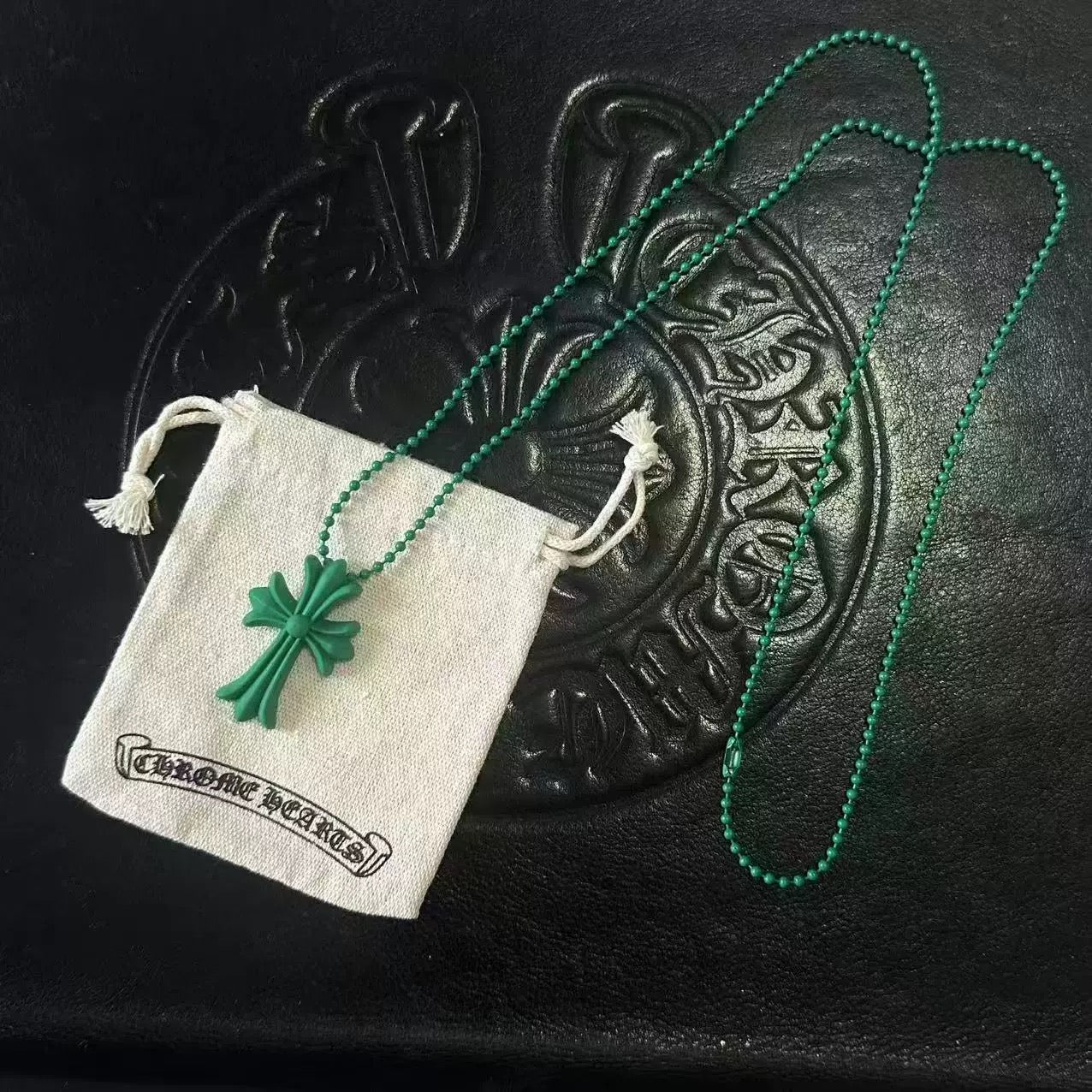 Chrome hearts cross dog tag necklace - Private property 