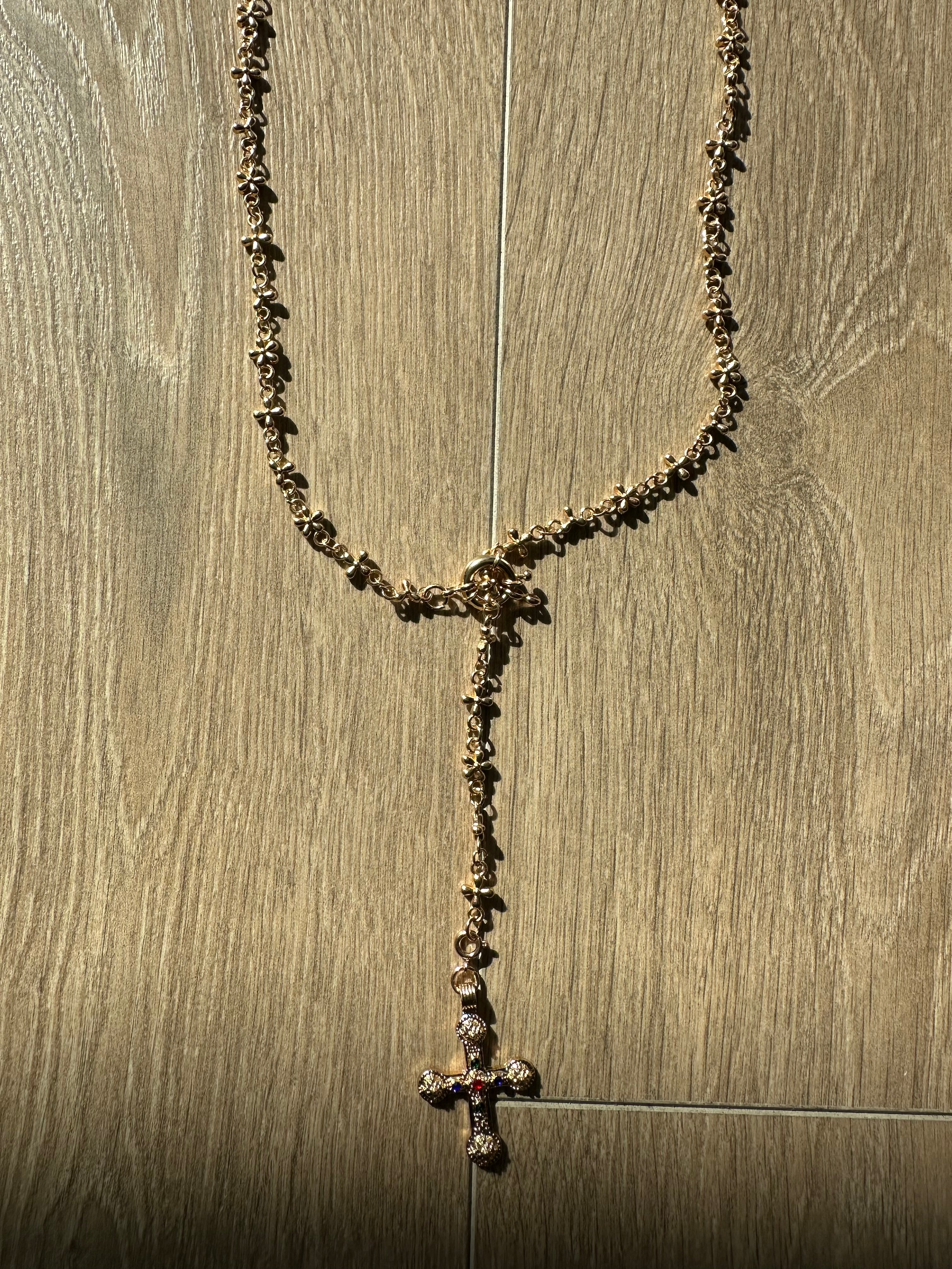 Gold cross necklace - Private property 