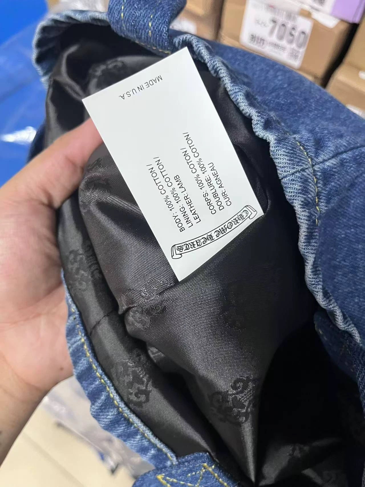 Chrome hearts blue tote bag - Private property 
