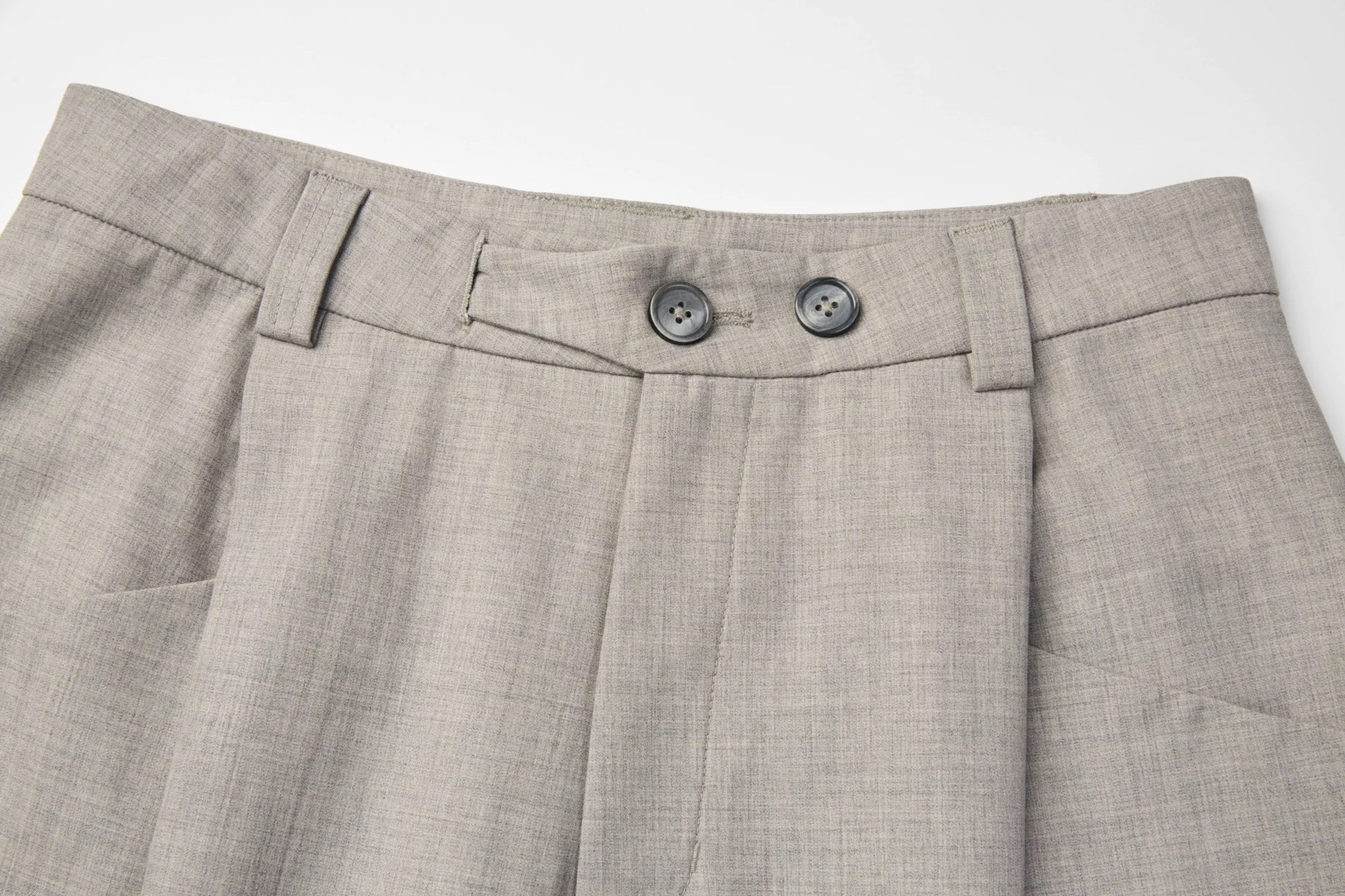 Modern Tailored Wide-Leg Shorts Grey - Private property 