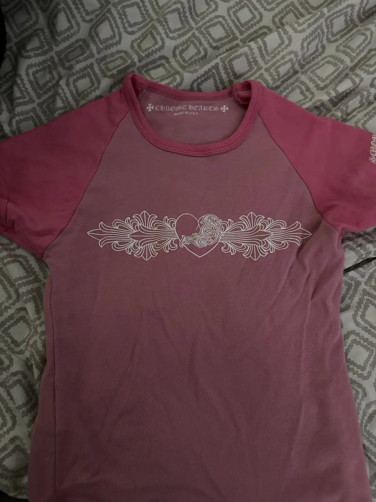 Pink Chrome hearts crop top - Private property 