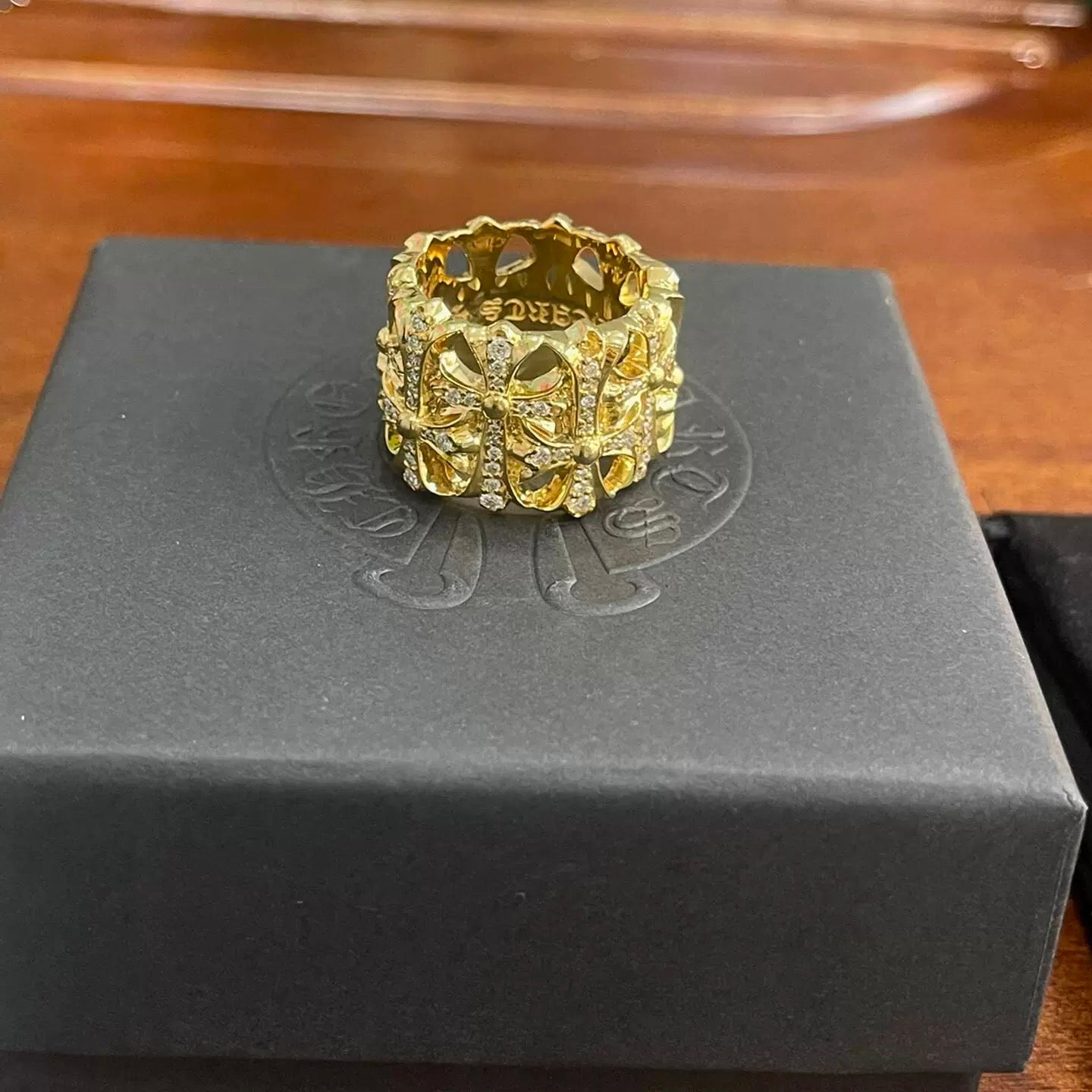 Chrome hearts gold rings with diamond gemstone - Private property 