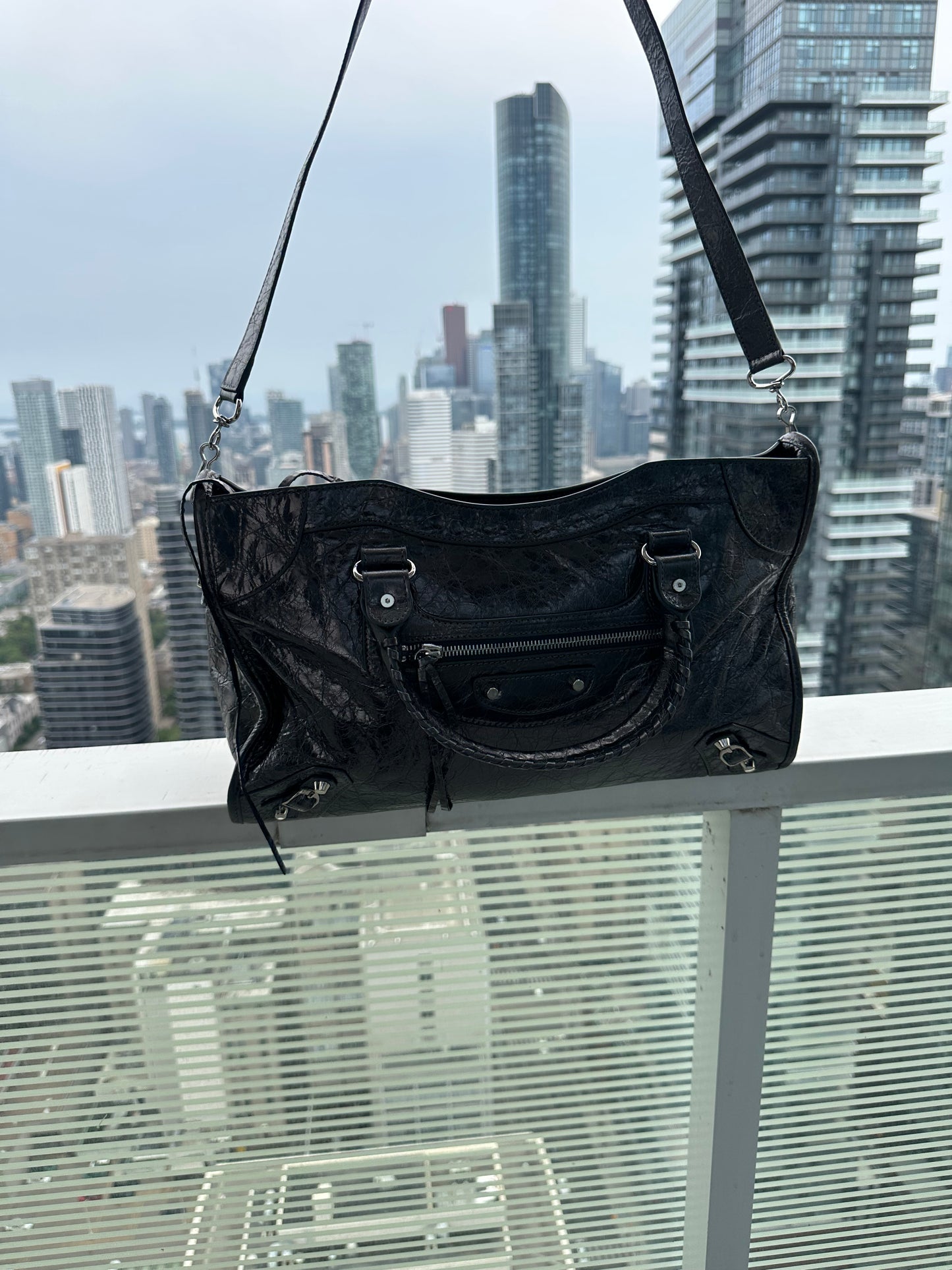 Balenciaga city leather stud bag - Private property 