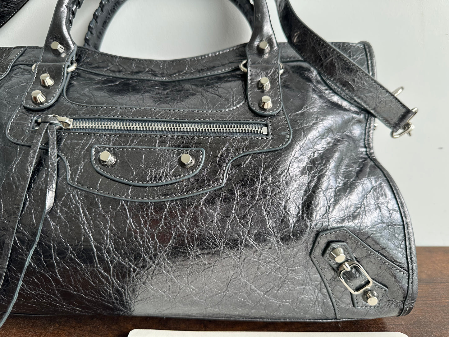 Balenciaga city leather stud bag - Private property 
