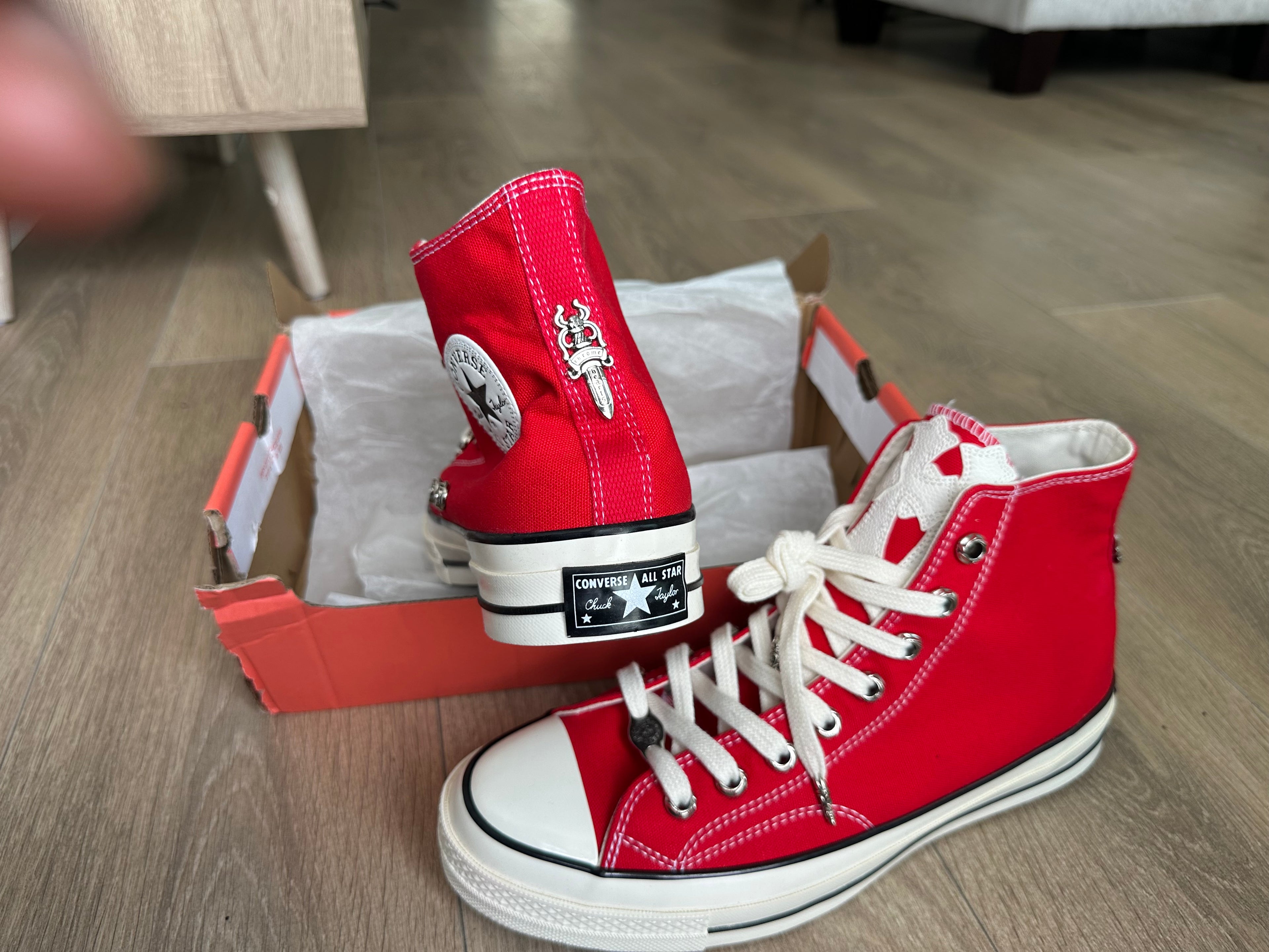 Chrome hearts red all stars converse - Private property 