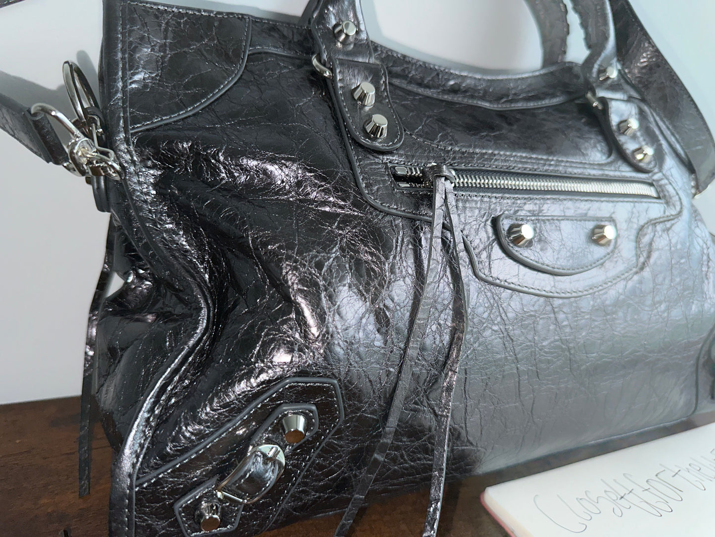 Balenciaga city leather stud bag - Private property 