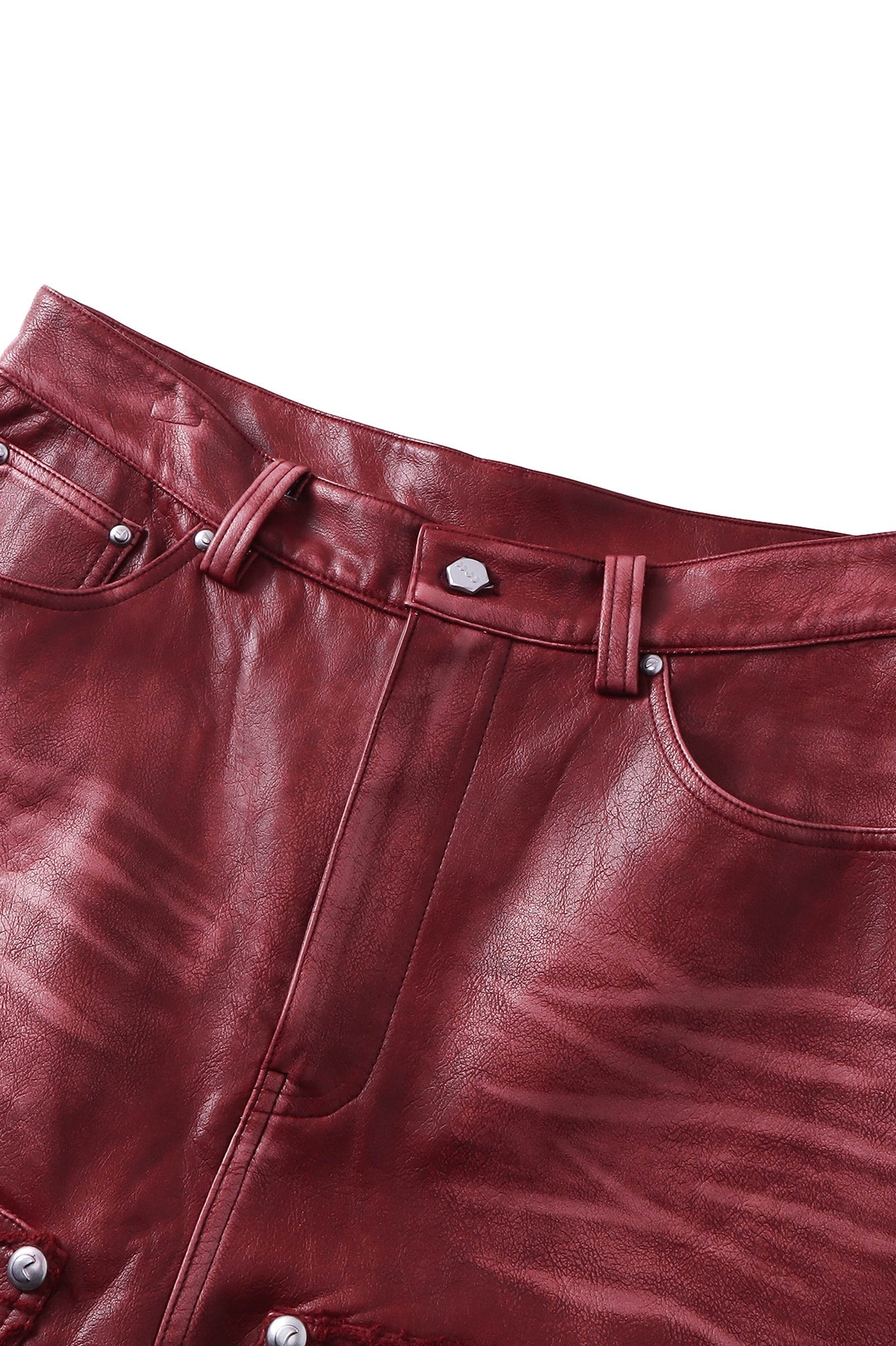 COBWEB LEATHER PANTS