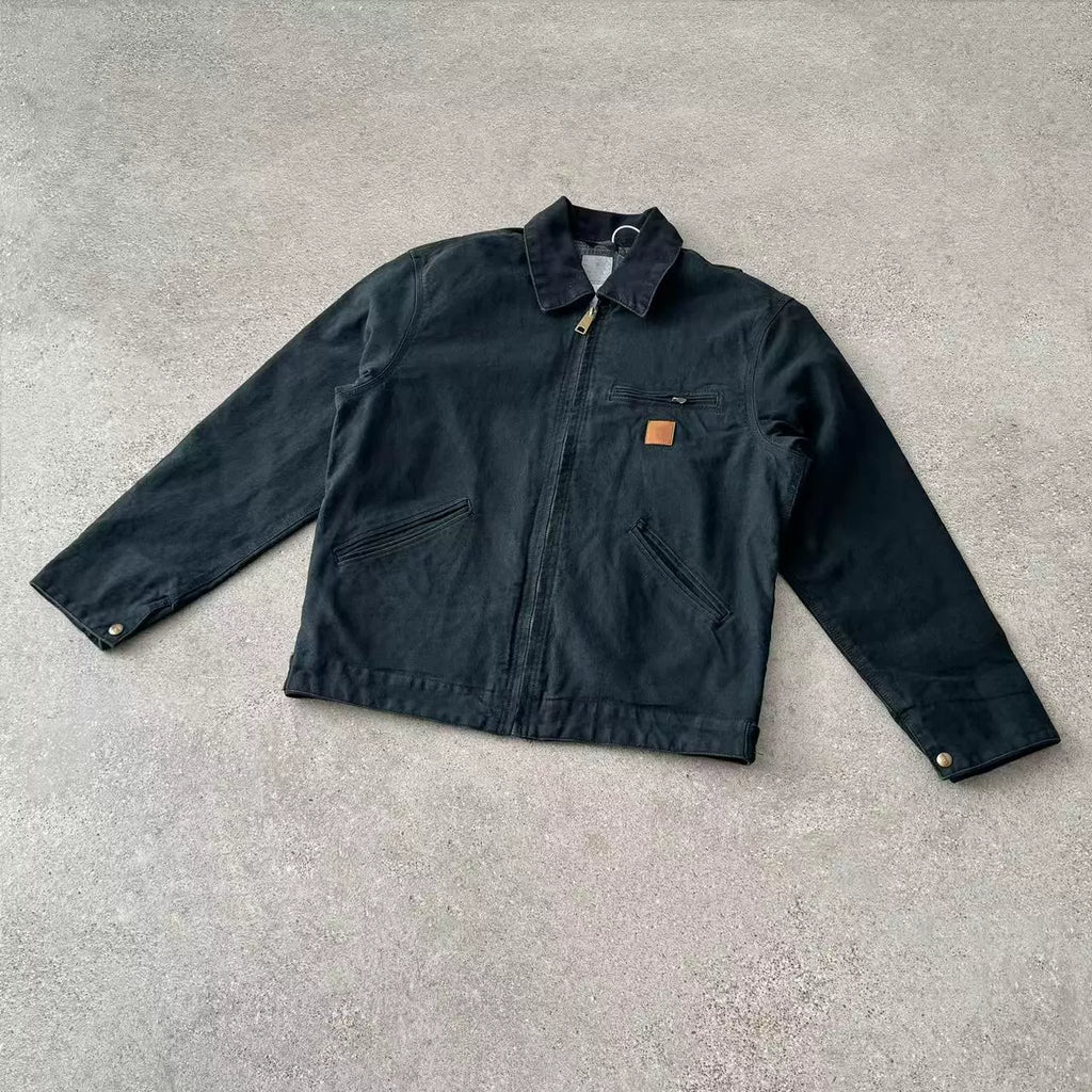 Dark black denim wash Carhart jacket