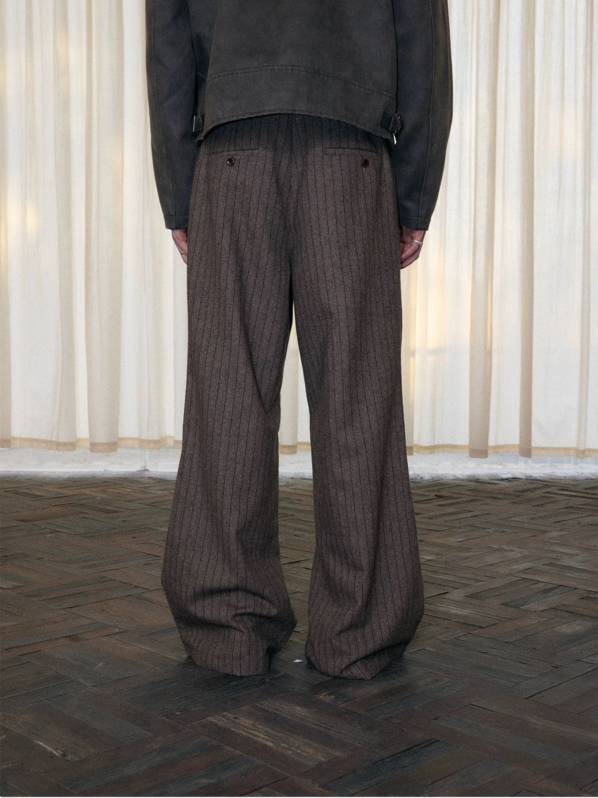 Brown Pinstripe Wide trouser - Private property 