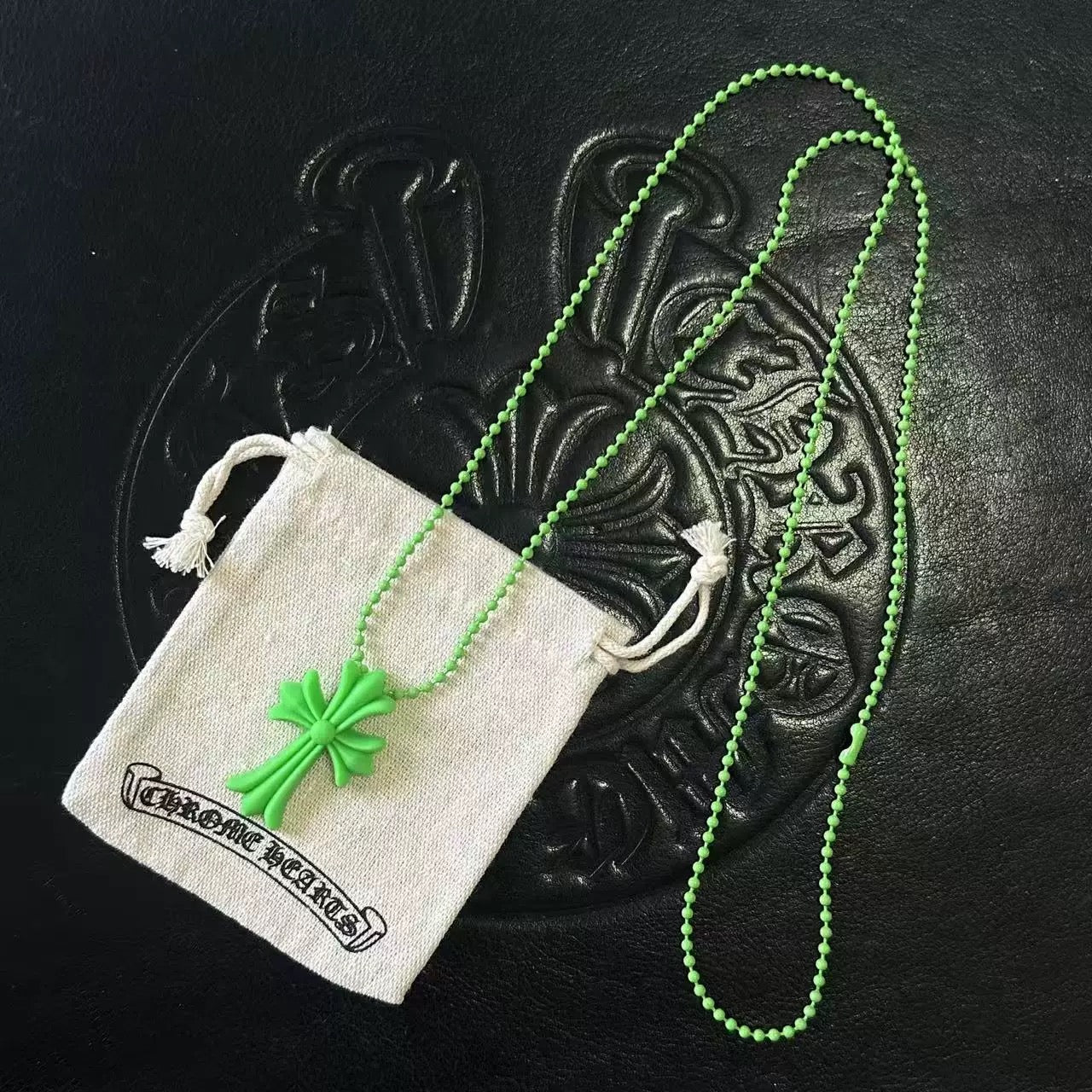 Chrome hearts cross dog tag necklace - Private property 