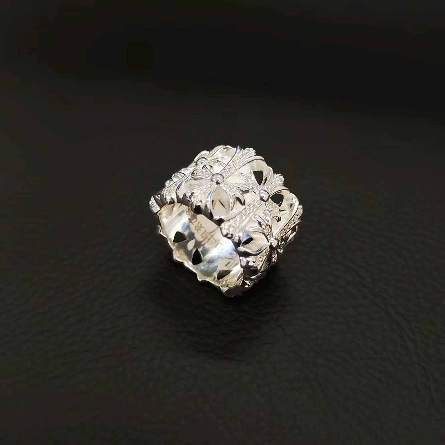 Chrome hearts silver rings with diamond gemstone - Private property 