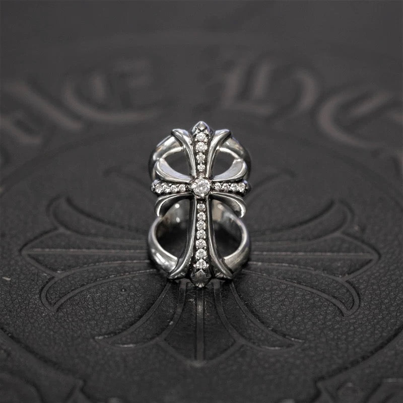 Chrome hearts silver rings with diamond gemstone - Private property 