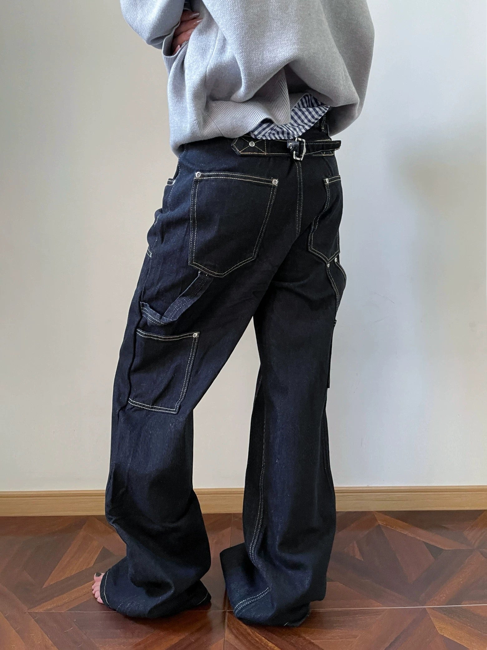 Archival Wide-Leg Carpenter Denim - Private property 