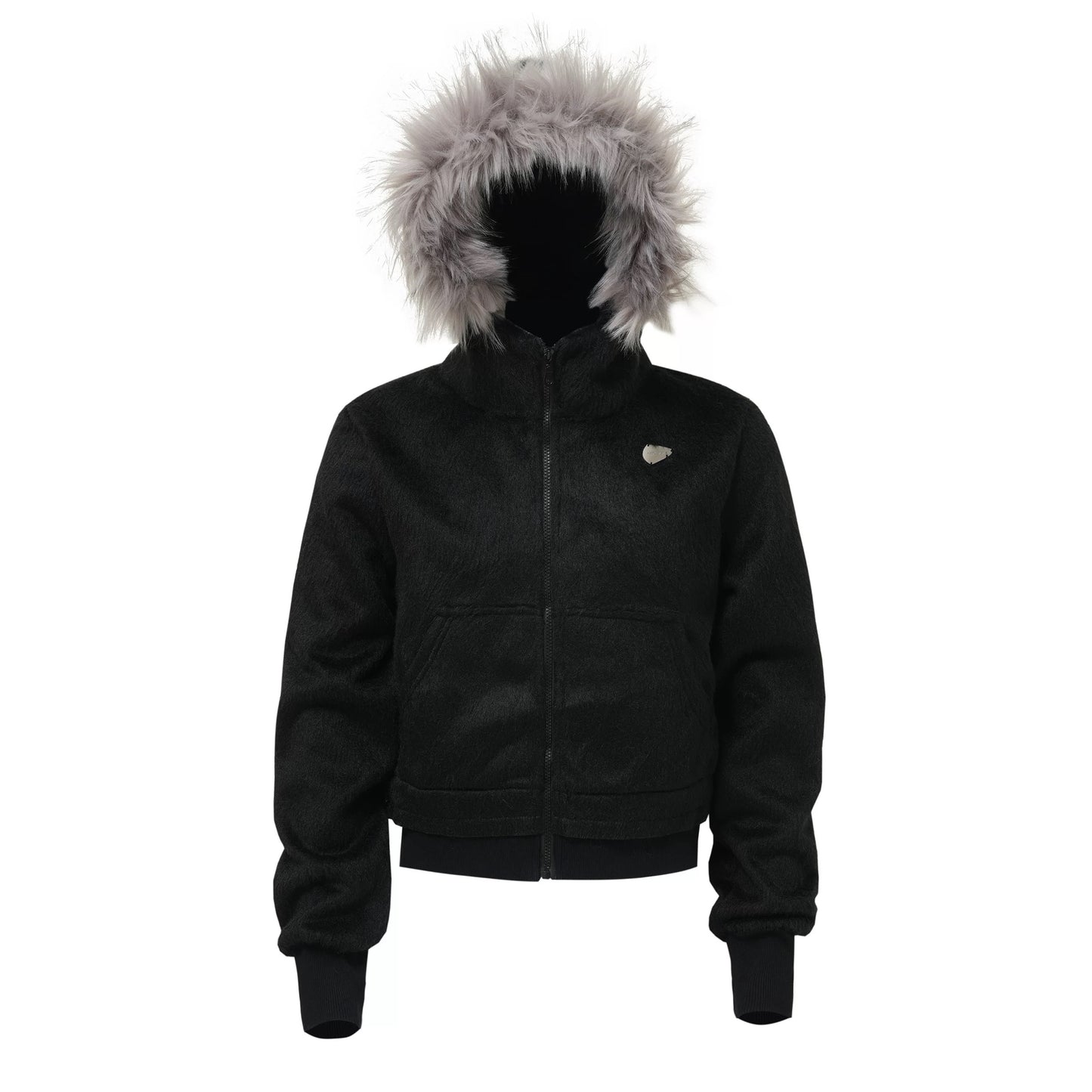 Cozy Sherpa-Lined Fur Hood Jacket - Private property 