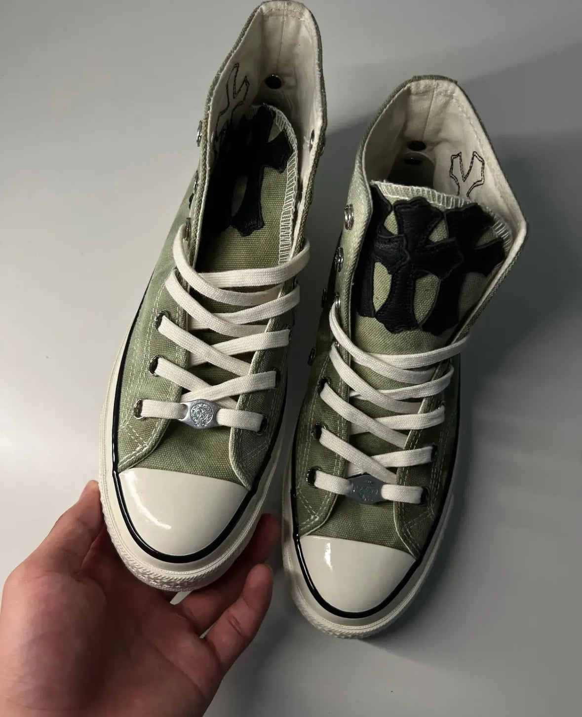 Green Chrome hearts  cross all stars converse - Private property 