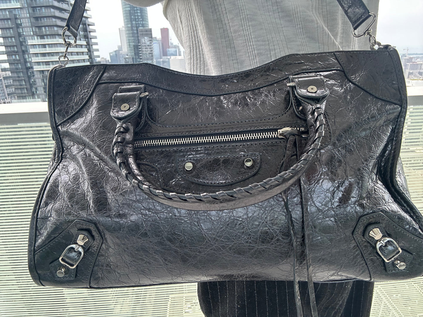 Balenciaga city leather stud bag - Private property 