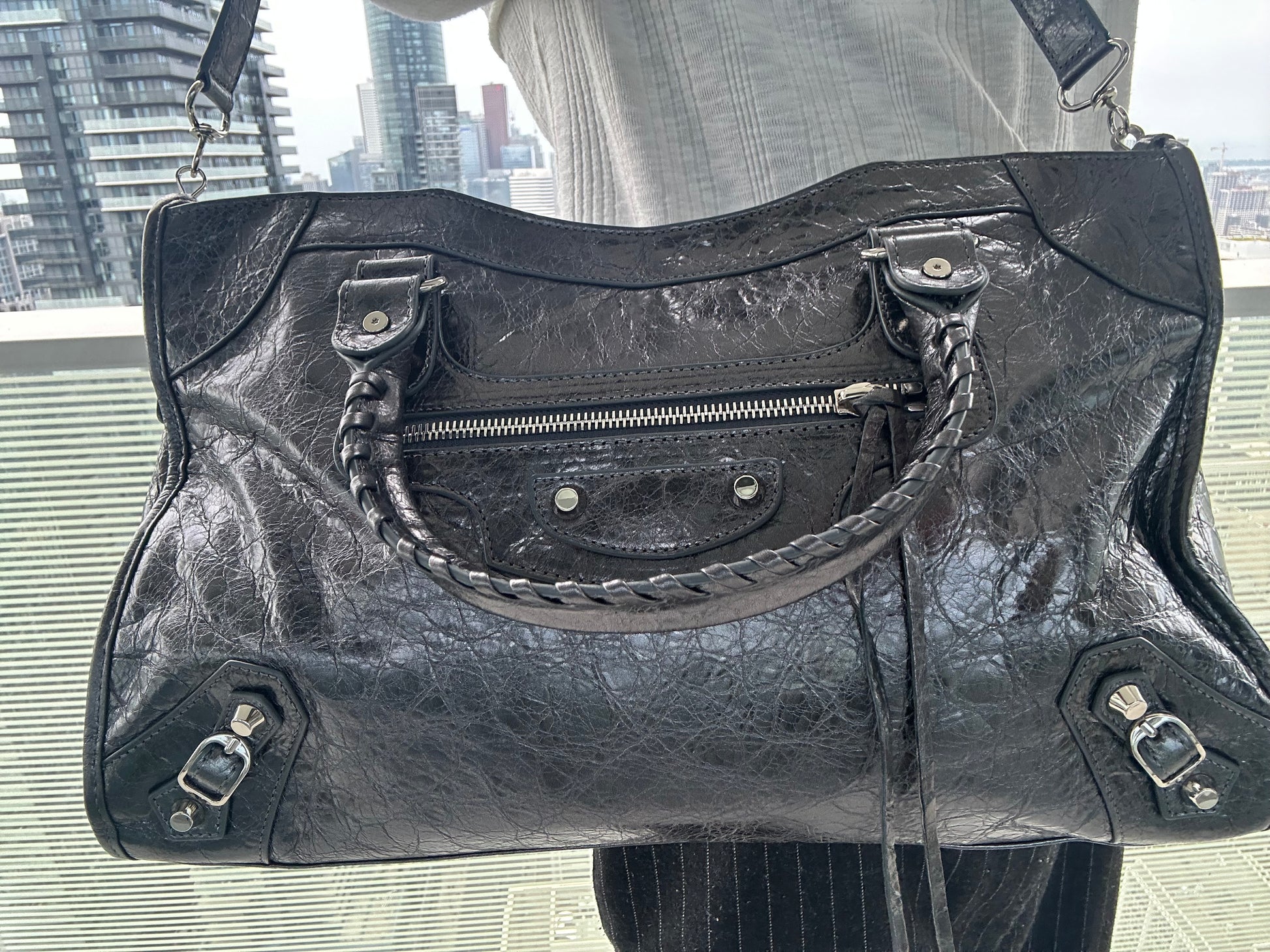 Balenciaga city leather stud bag - Private property 