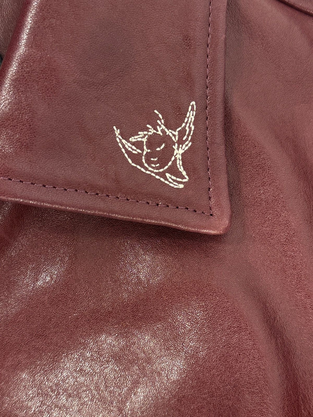 Burgundy leather jacket