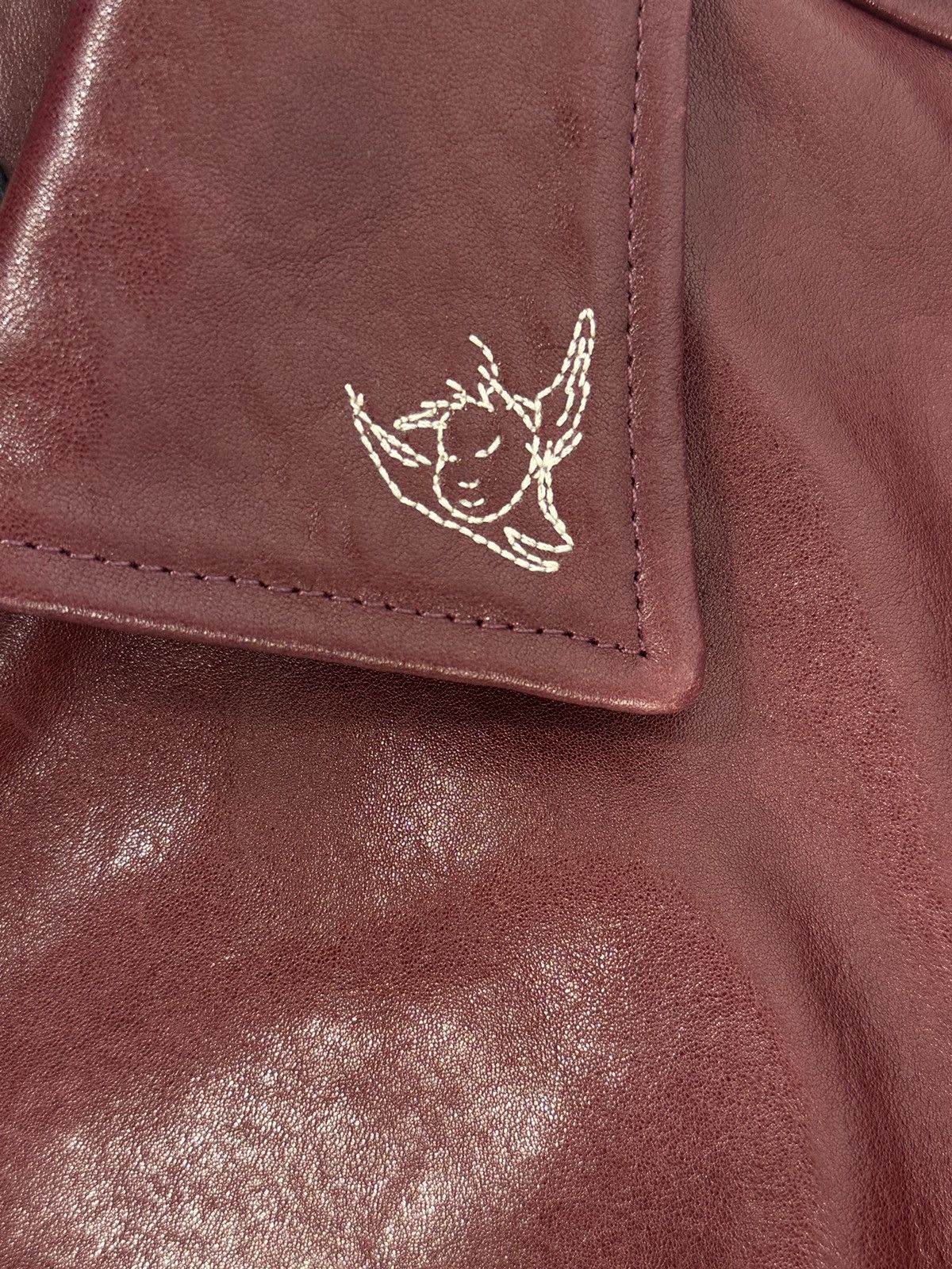 Burgundy leather jacket