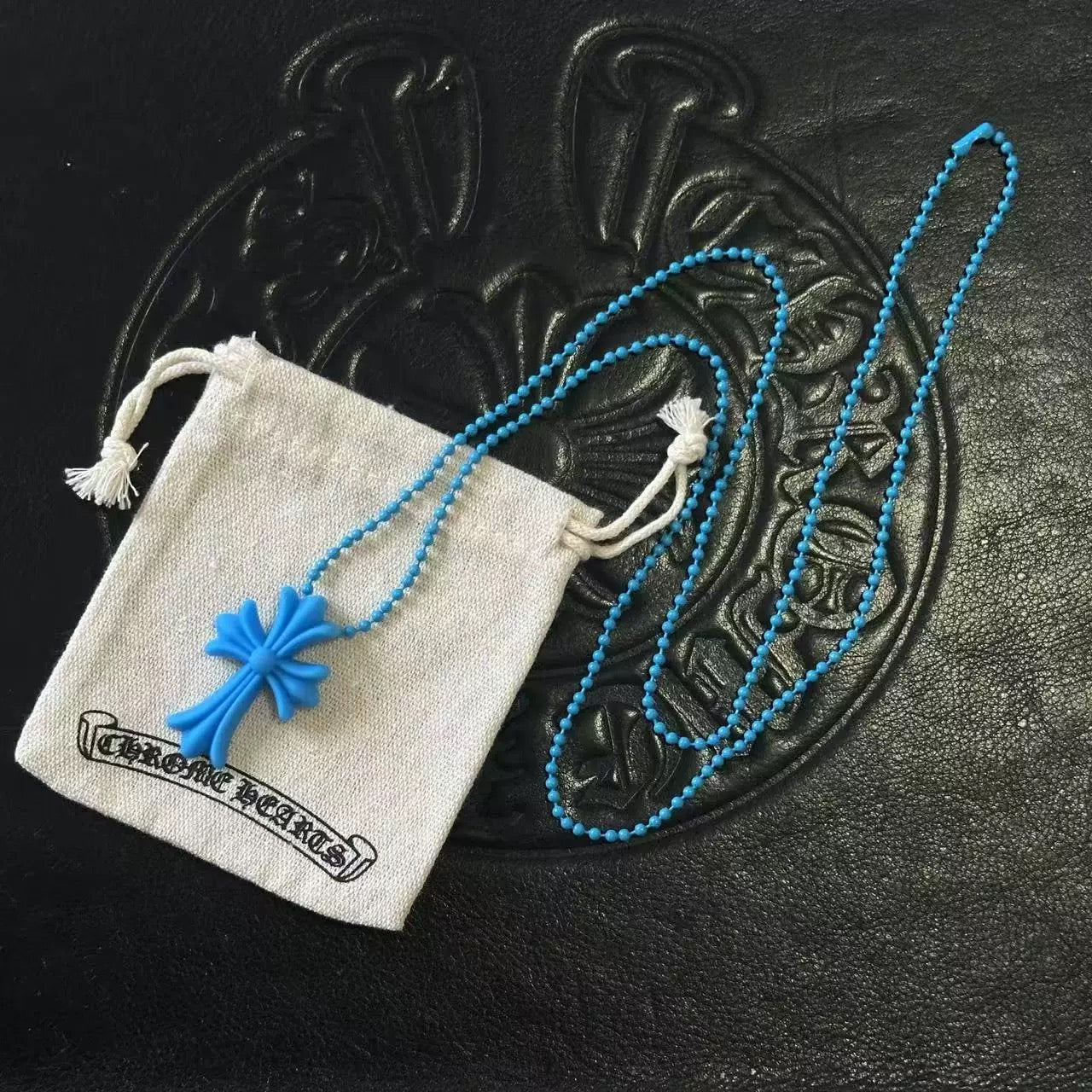 Chrome hearts cross dog tag necklace - Private property 