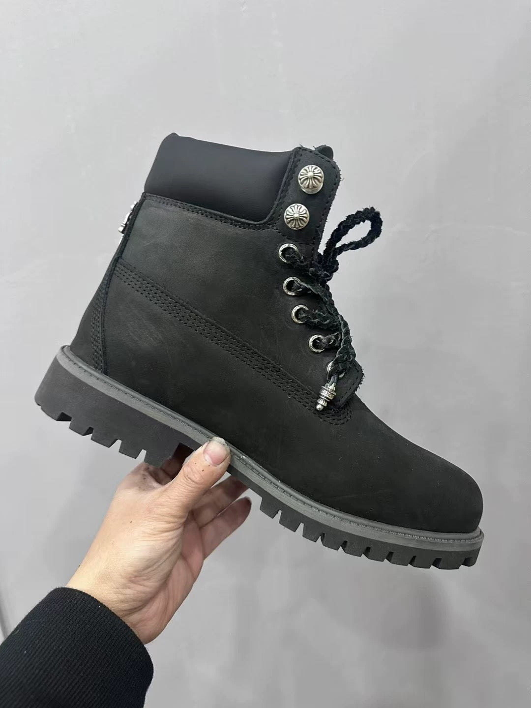 Black Ghost chrome hearts timberlands boots - Private property 