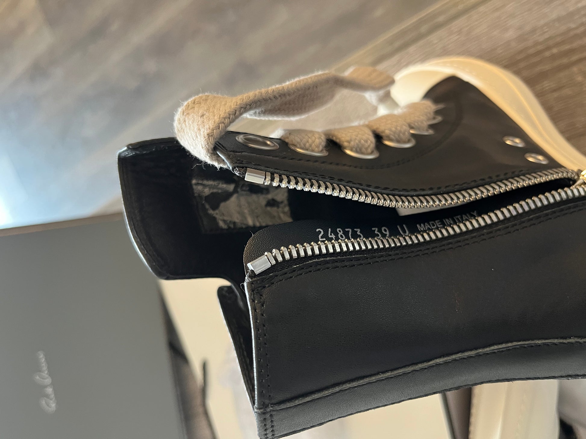 Rick Owens ramones high tops jumbo laces (black) - Private property 