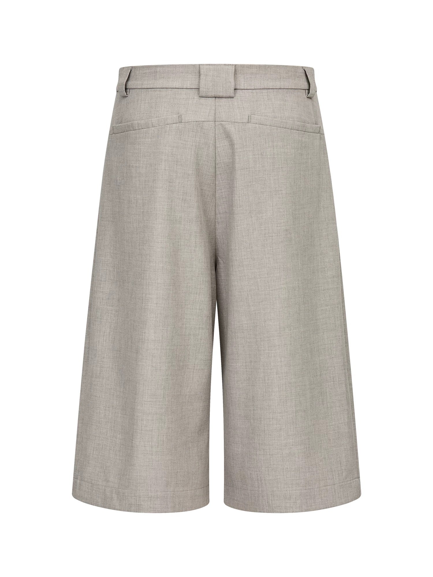 Modern Tailored Wide-Leg Shorts Grey - Private property 
