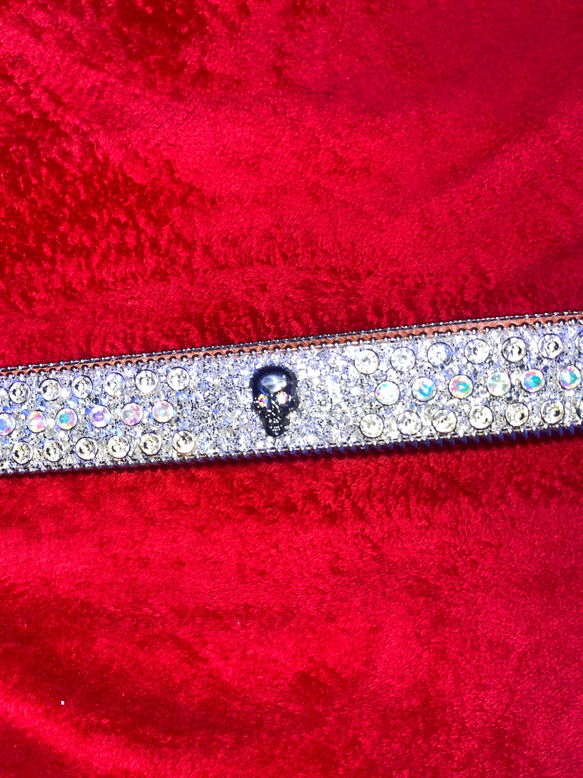 Rhinestone skull belts - Private property 