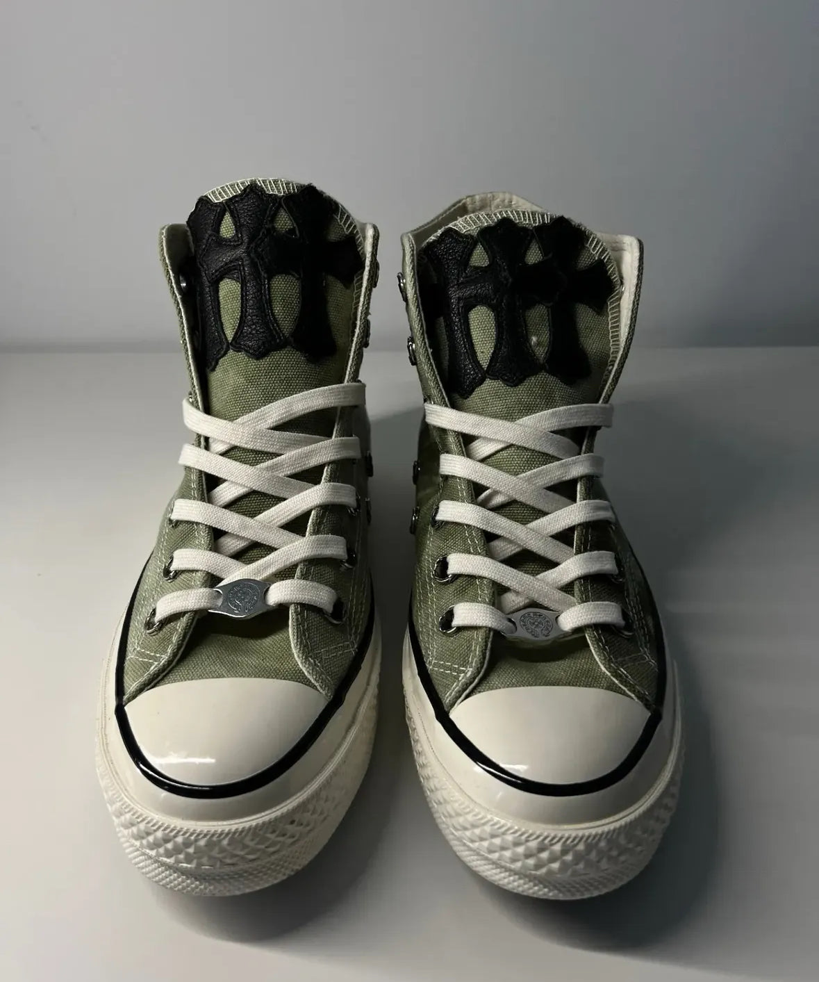 Green Chrome hearts  cross all stars converse - Private property 