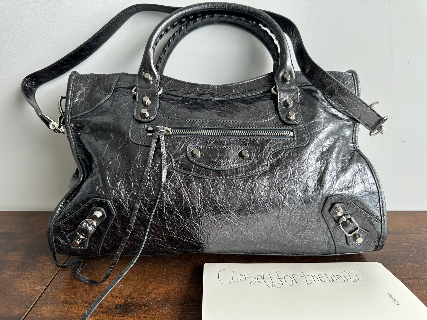 Balenciaga city leather stud bag - Private property 