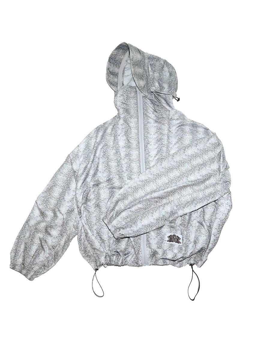 Monochrome Patterned Windbreaker - Private property 