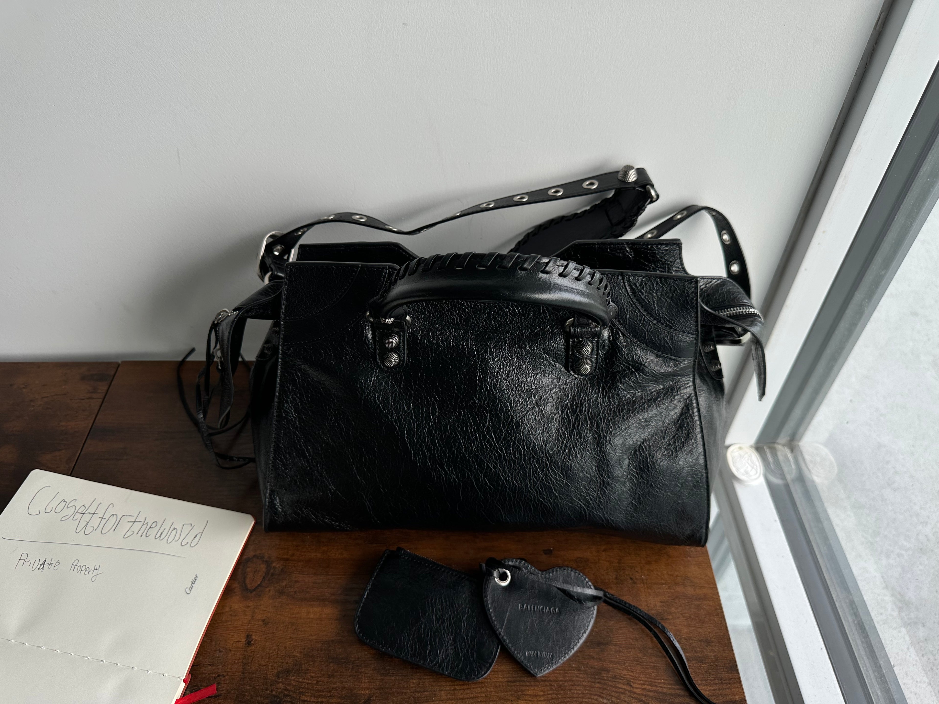 Archive leather stud bag - Private property 