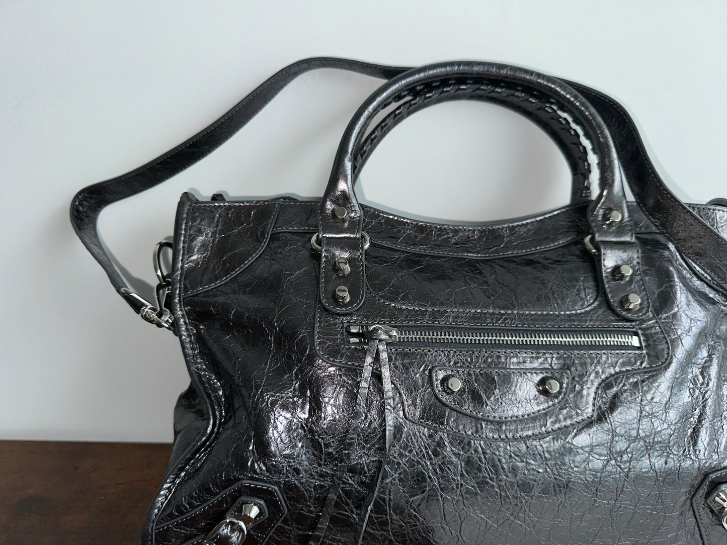 Balenciaga city leather stud bag - Private property 