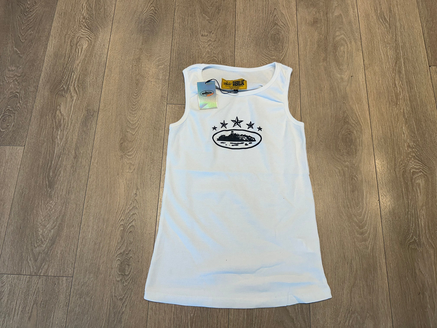 White Corteiz  tank vest top - Private property 
