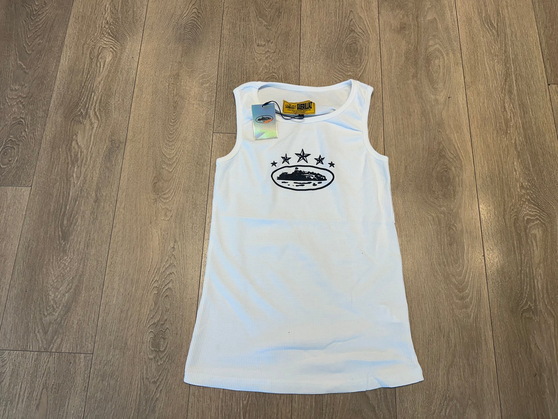 White Corteiz  tank vest top - Private property 