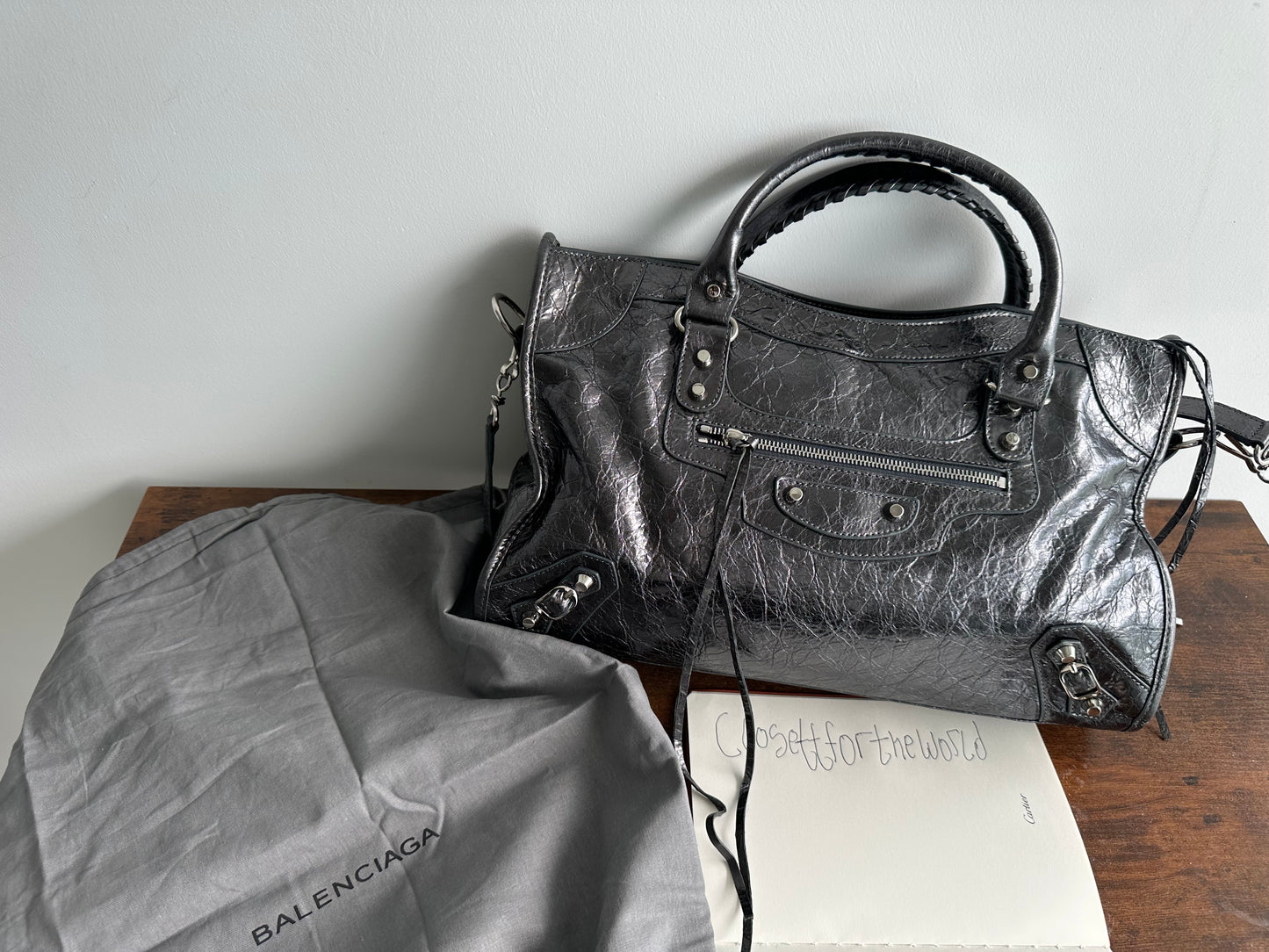 Balenciaga city leather stud bag - Private property 