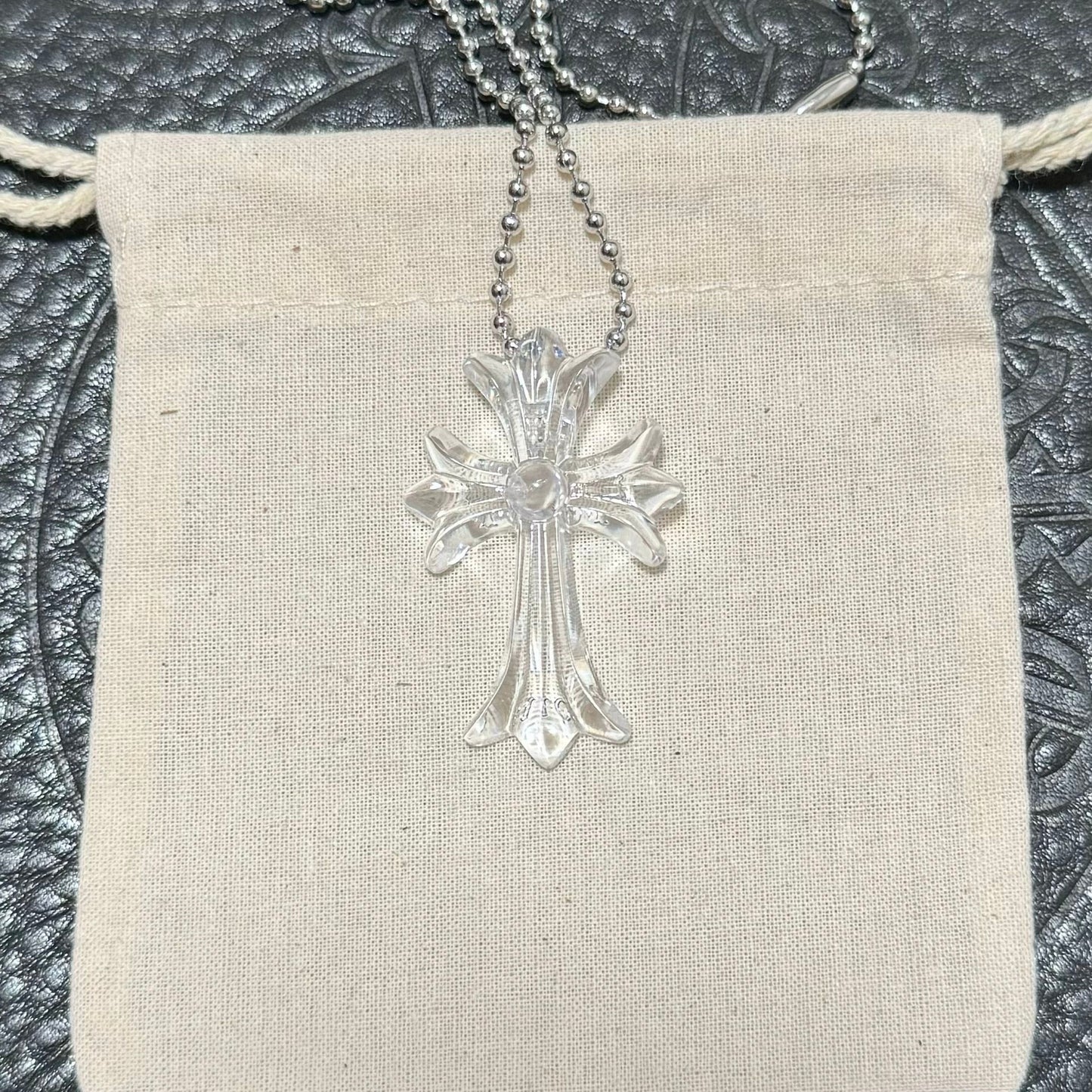 Chrome hearts cross dog tag necklace - Private property 