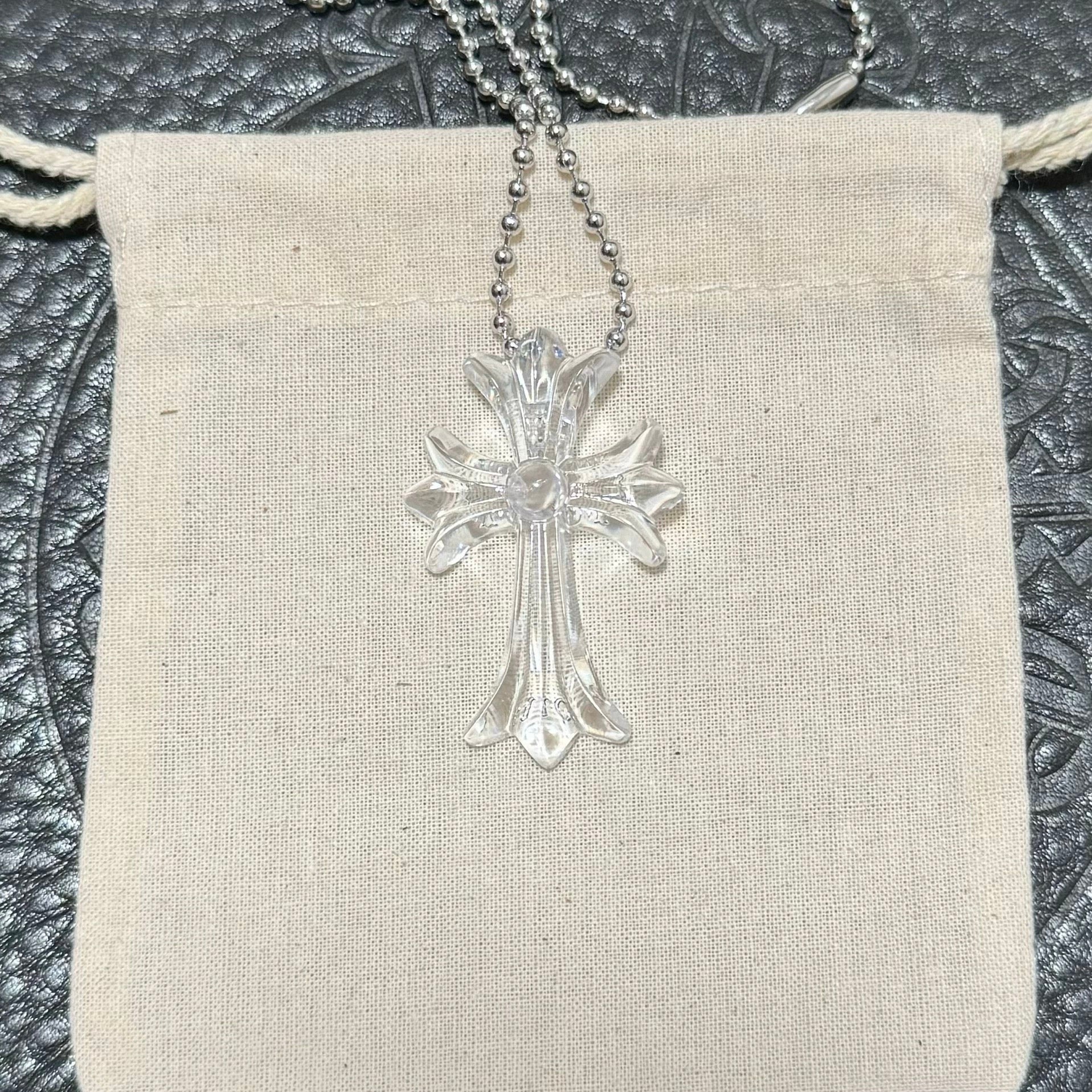 Chrome hearts cross dog tag necklace - Private property 