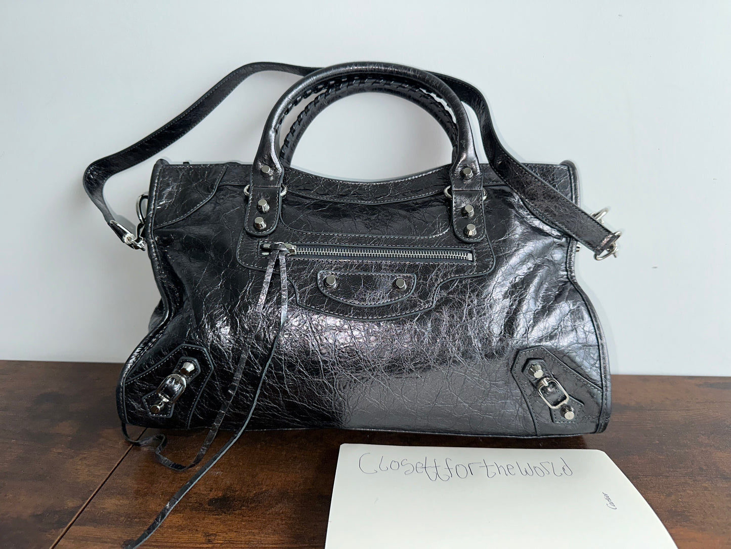 Balenciaga city leather stud bag - Private property 