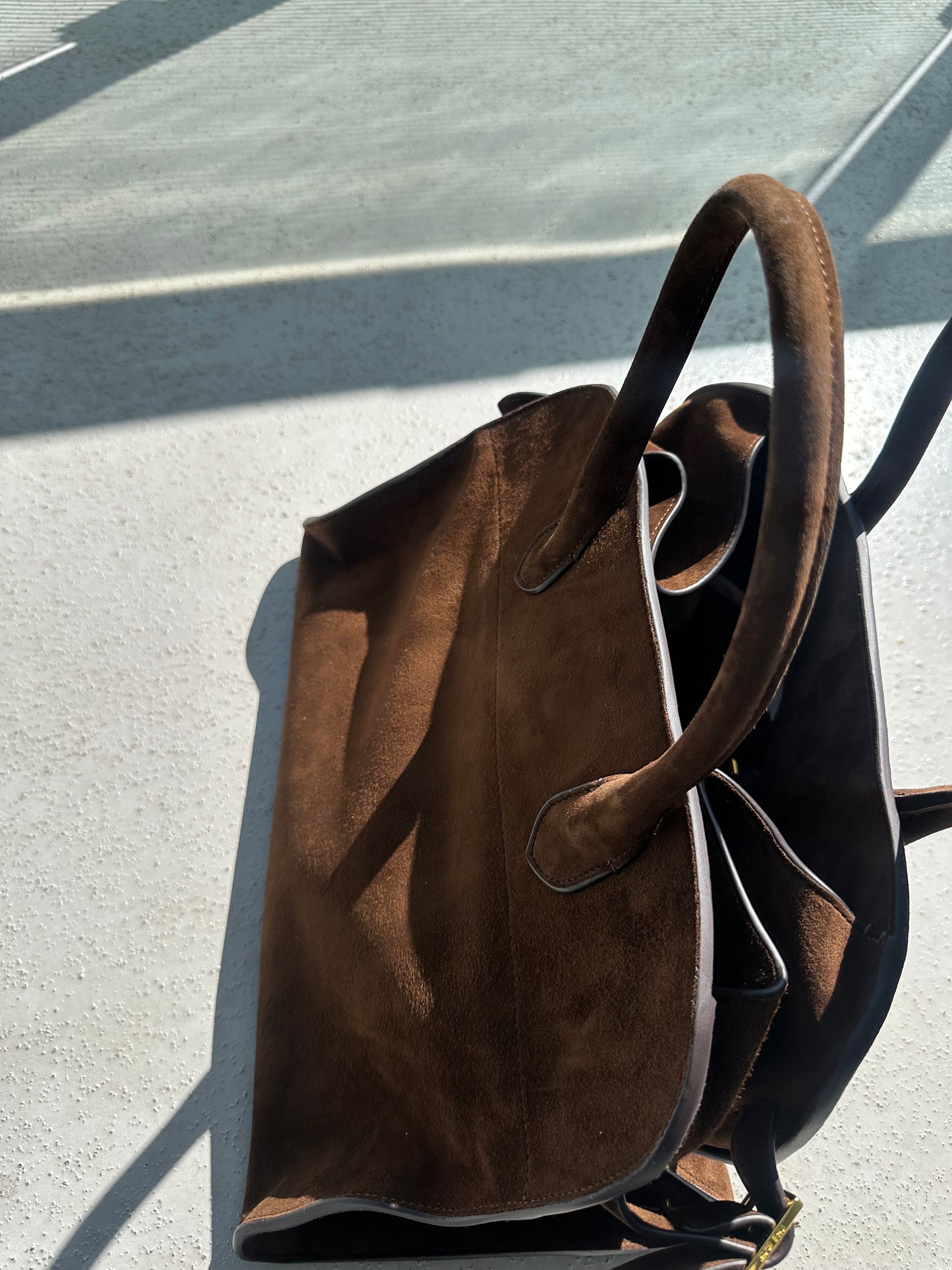 THE ROW SOFT MARGAUX 17 BAG IN SUEDE - Private property 