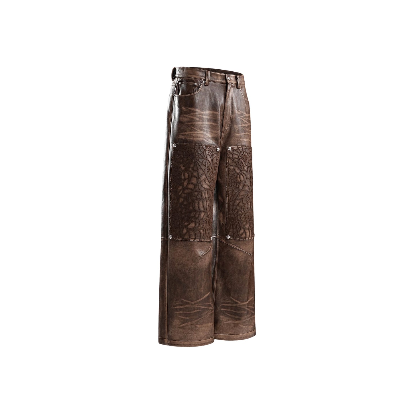 COBWEB LEATHER PANTS