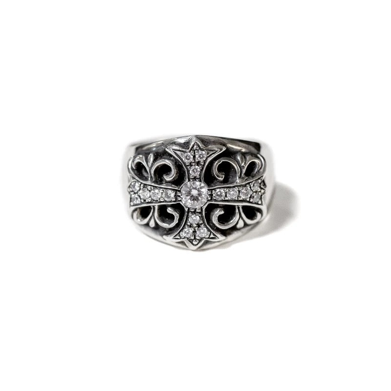 Chrome hearts silver rings with diamond gemstone - Private property 