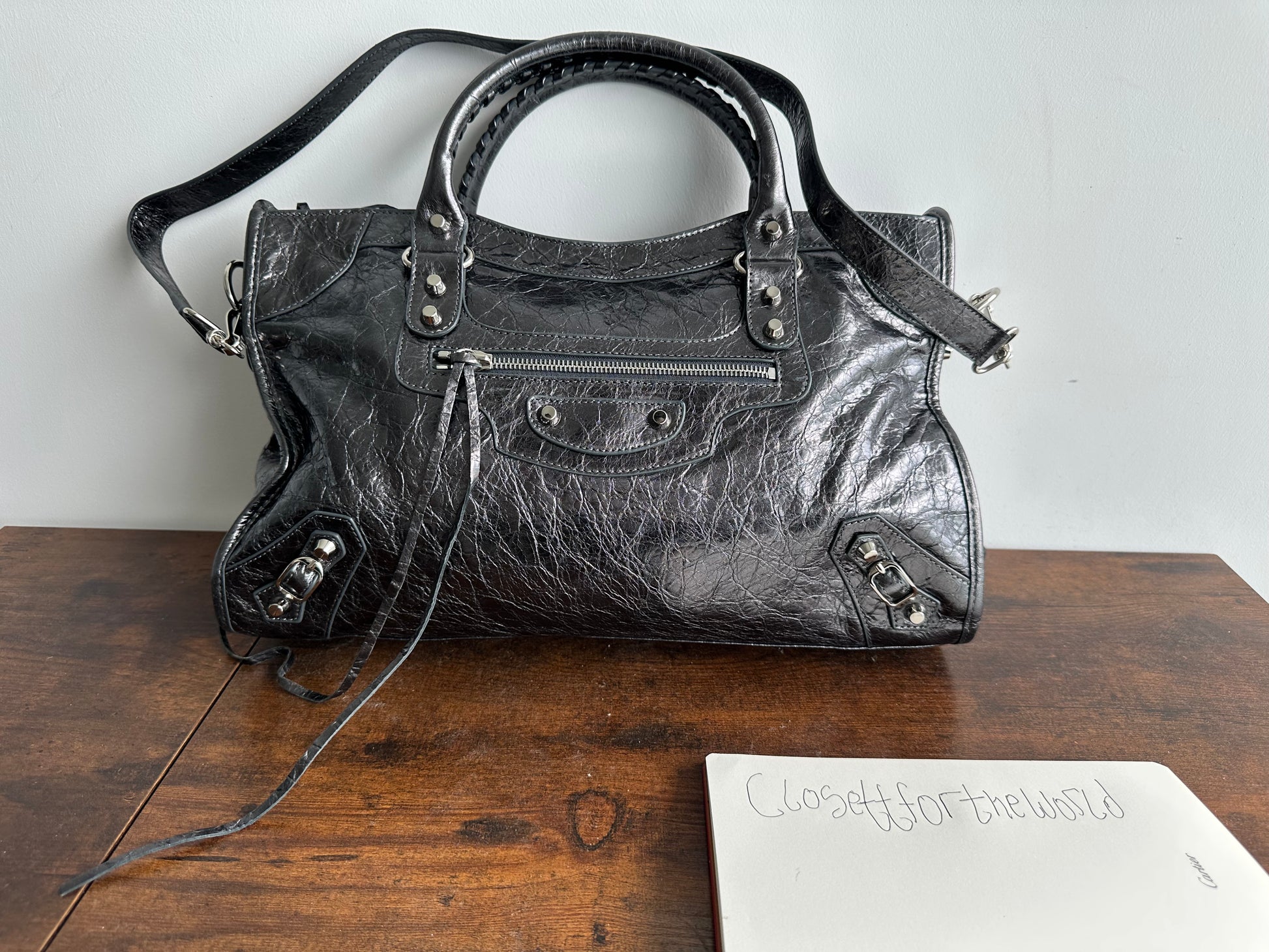 Balenciaga city leather stud bag - Private property 