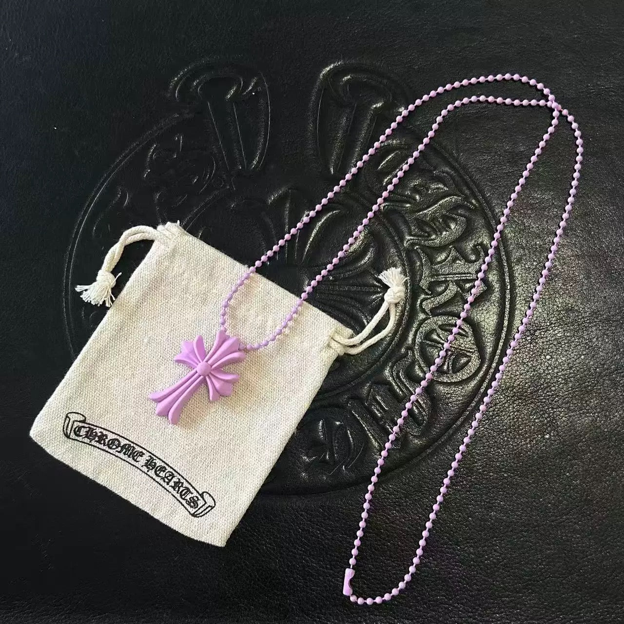 Chrome hearts cross dog tag necklace - Private property 