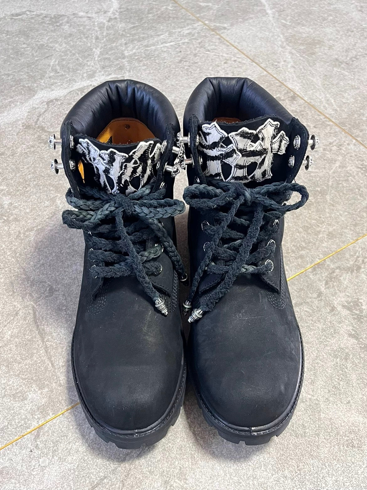 Black Ghost chrome hearts timberlands boots - Private property 