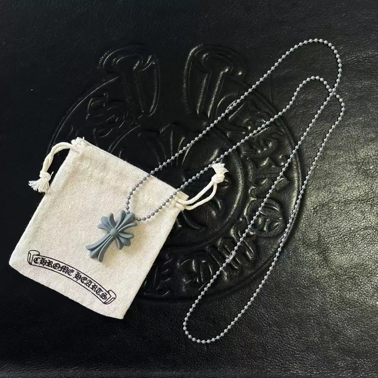 Chrome hearts cross dog tag necklace - Private property 