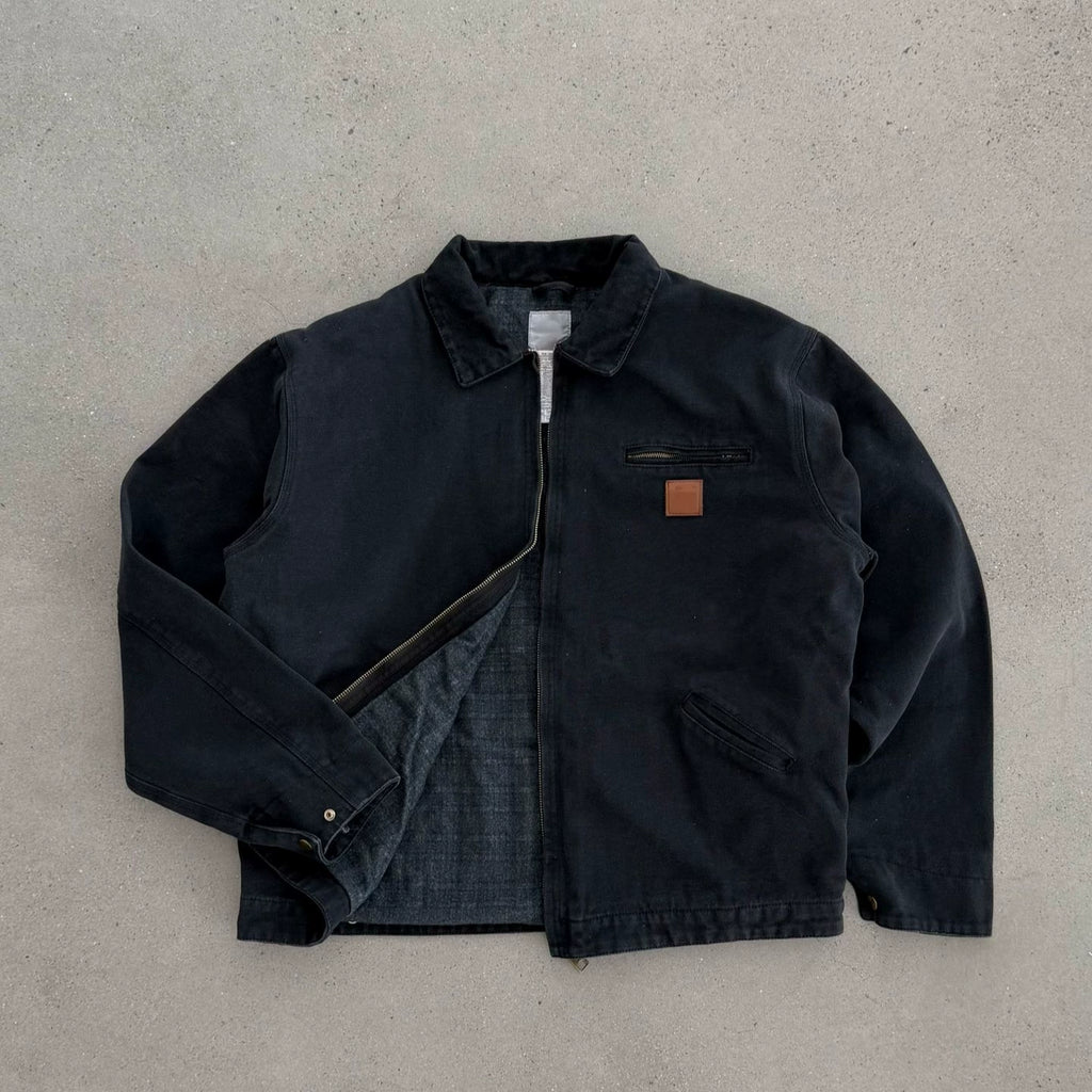 Dark black denim wash Carhart jacket